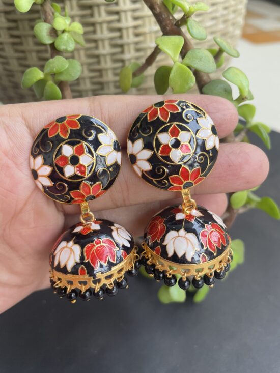 Traditional Meenakari Jhumkas AJP2023-10