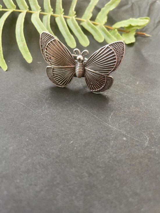 Butterfly Silver Oxidised Ring AJP2023-83