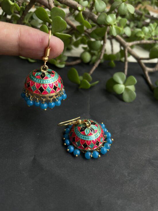 Small Sized Meenakari Earrings AJP2023-141