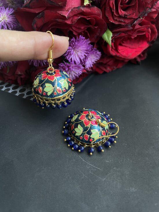 Medium Sized Meenakari Jhumkas AJP2023-124