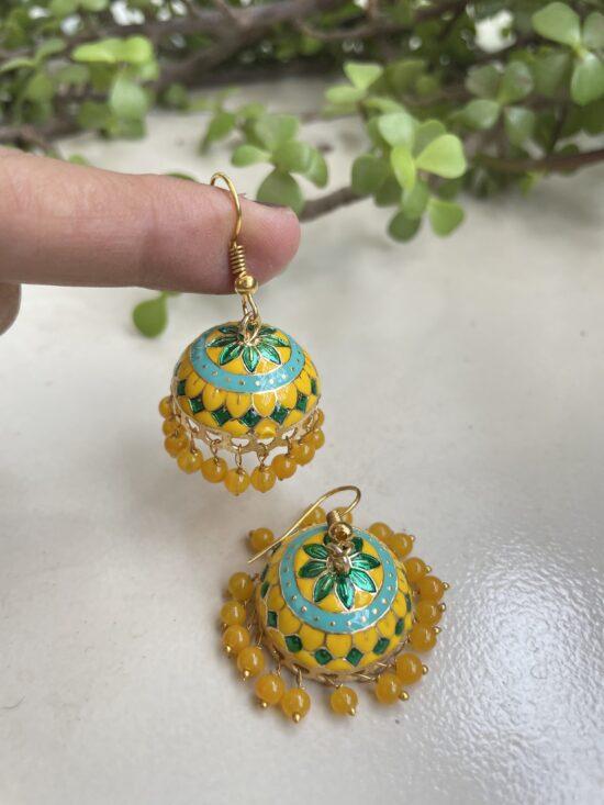 Small Size Meenakari Jhumkas AJP2023-174