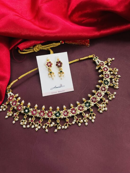 Chinchpeti necklace set with earring AJP2023-296