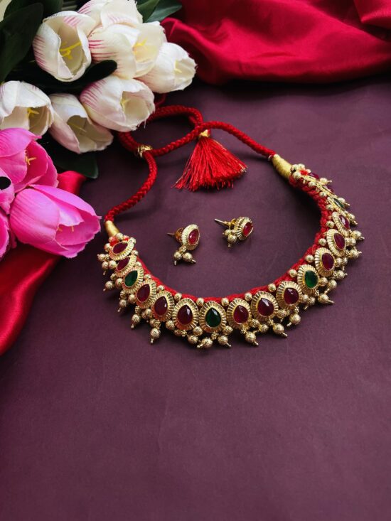 Ruby & Green Stone Thushi AJP2023-320