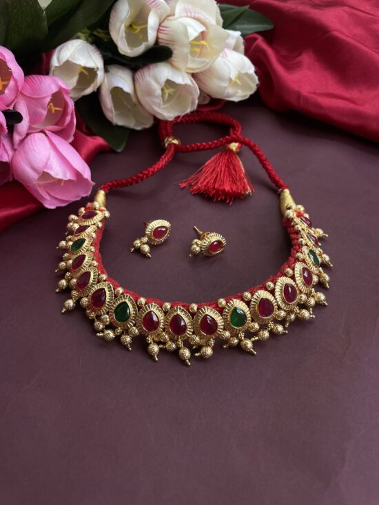 Ruby & Green Stone Thushi AJP2023-320