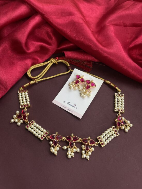 Chinchpeti necklace set with earring AJP2023-297