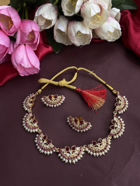 Simple & Elegant Necklace With Choker AJP2023-325