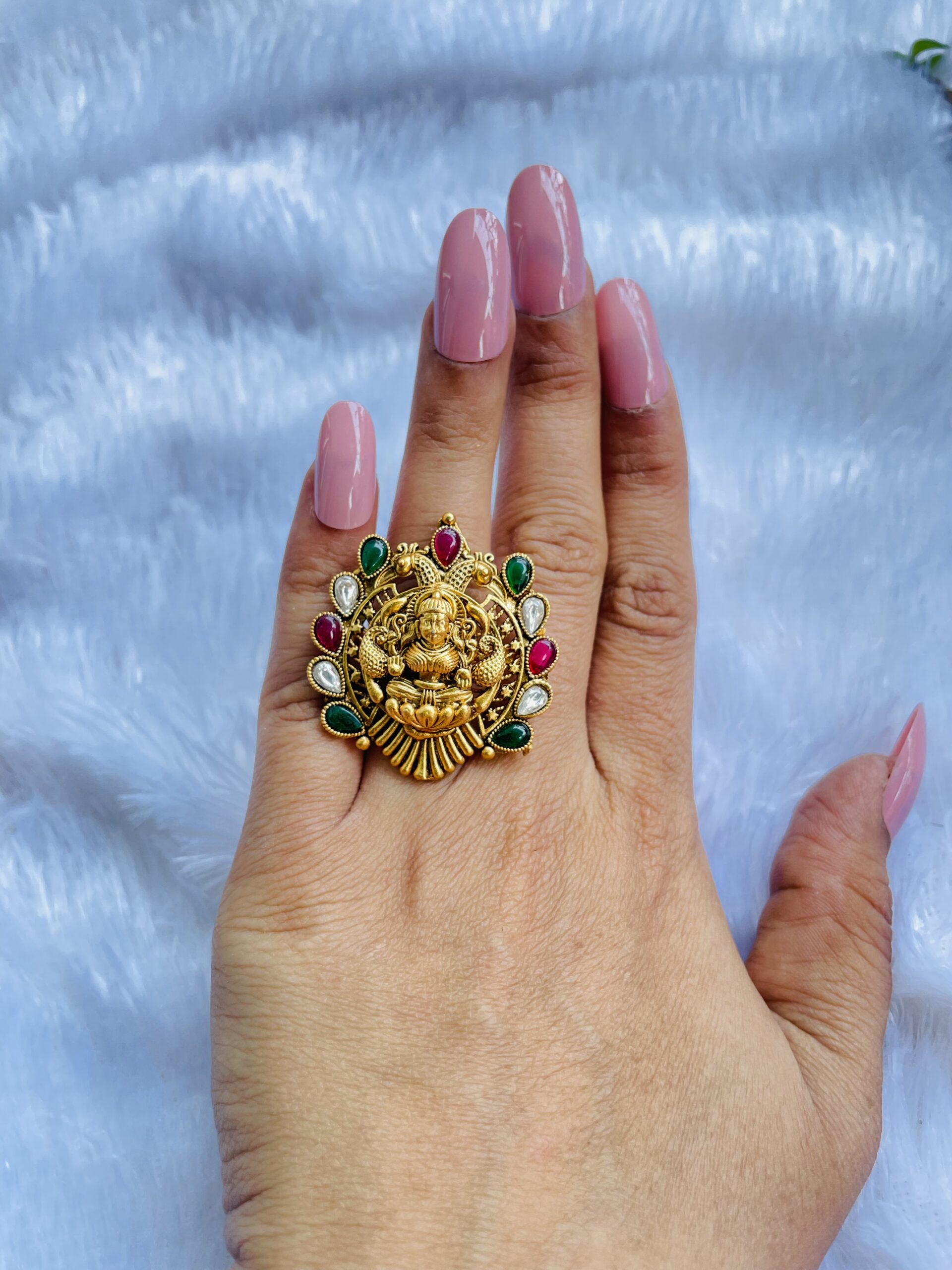 Buy quality Round Shape Gold Temple Jewellery Ring in Pune