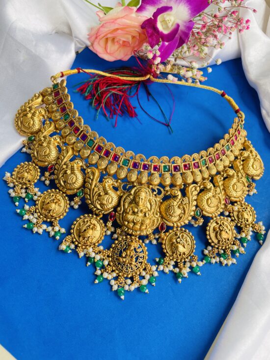 Bridal Necklace With Earrings AJP2024-349