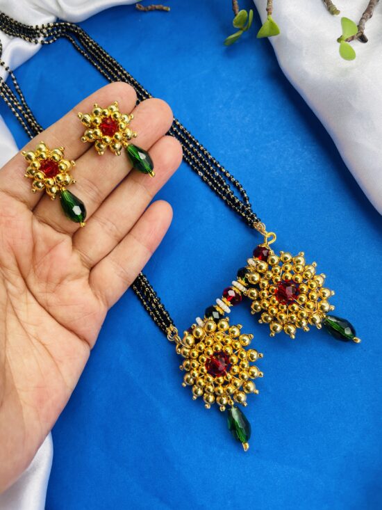 Handmade Mangalsutra With Earrings AJP2024-362