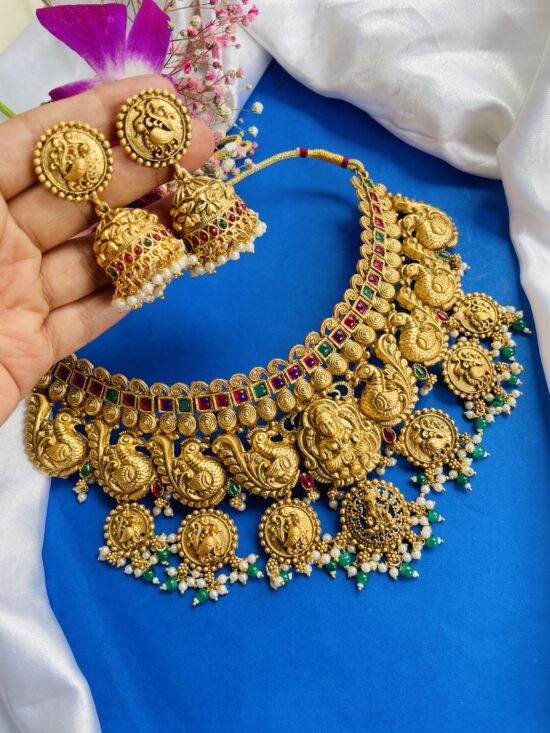 Bridal Necklace With Earrings AJP2024-349