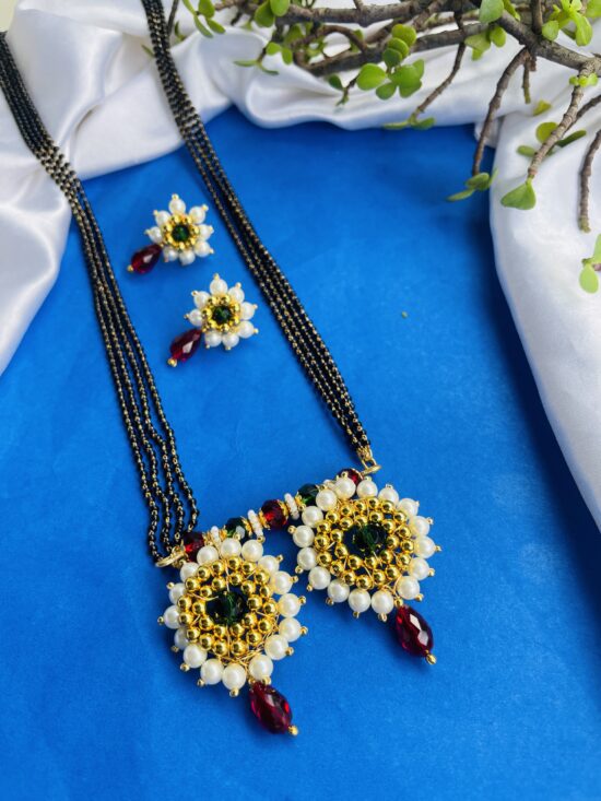 Handmade Mangalsutra With Earrings AJP2024-367