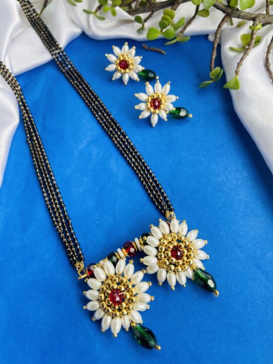 Handmade Mangalsutra With Earrings AJP2024-365