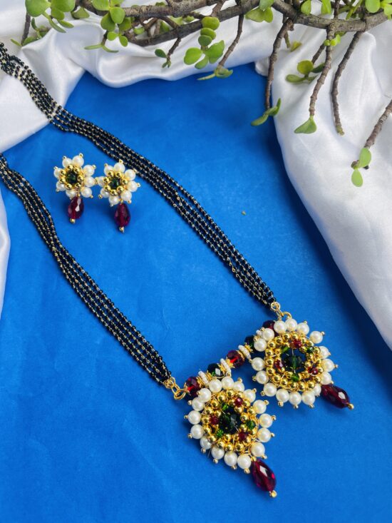 Handmade Mangalsutra With Earrings AJP2024-369