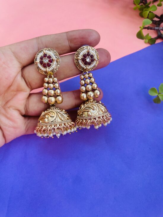 Traditional Long Jhumka Style Earrings AJP2024-408