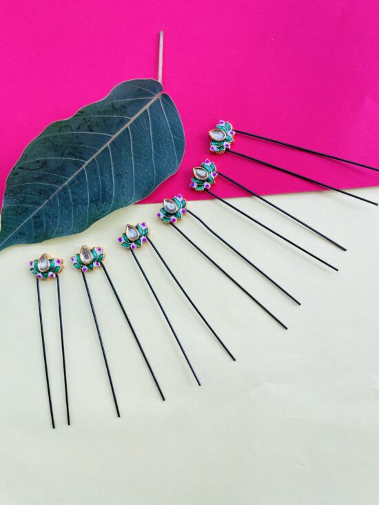 Green Lotus U Pin (Set Of 6) AJP2024-258