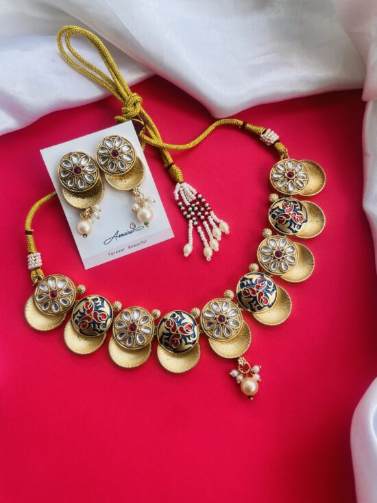 Meena Necklace With Earrings AJP2024-263