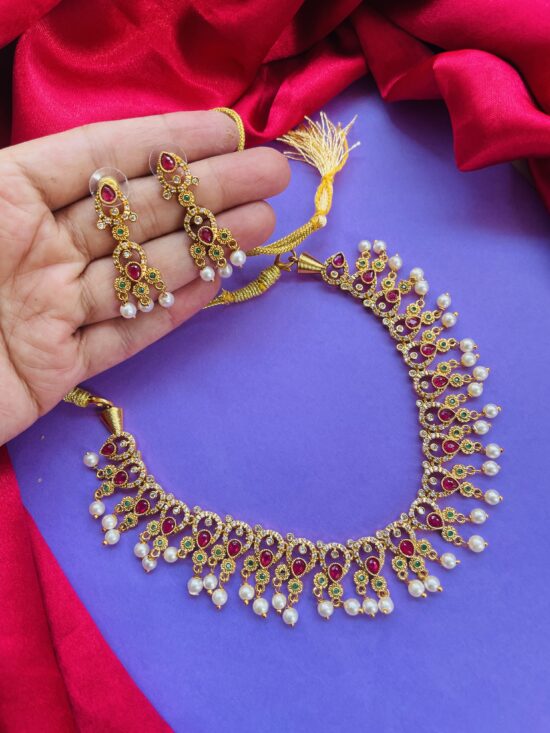 Manmohak Necklace With Earrings AJP2025-394