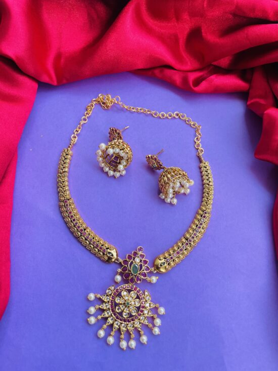 Kamini Necklace With Earrings AJP2025-393