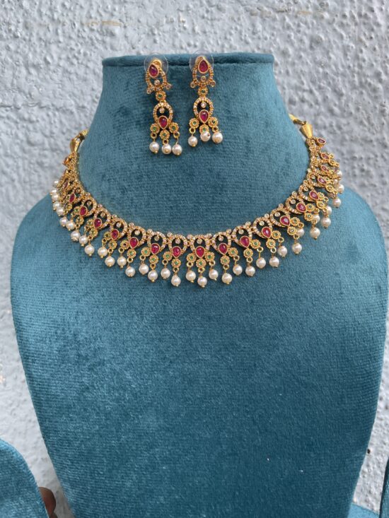 Manmohak Necklace With Earrings AJP2025-394