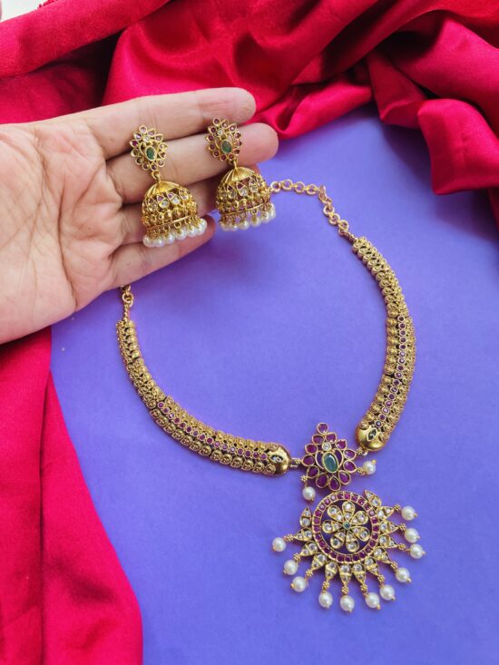Kamini Necklace With Earrings AJP2025-393