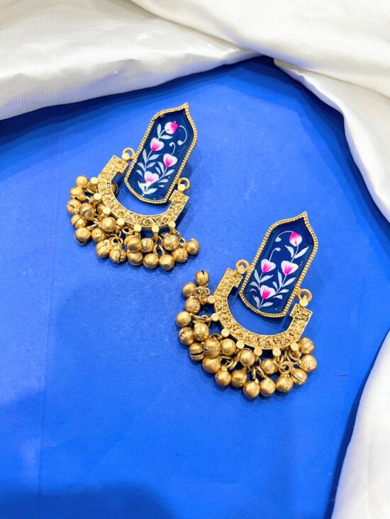 Handpainted Ghungro Kashmiri Earrings AJP2025-380