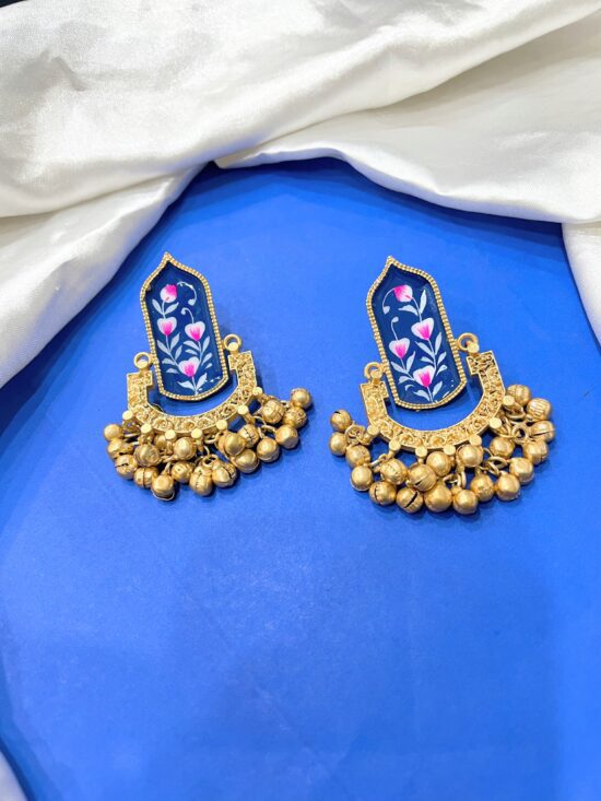 Handpainted Ghungro Kashmiri Earrings AJP2025-380