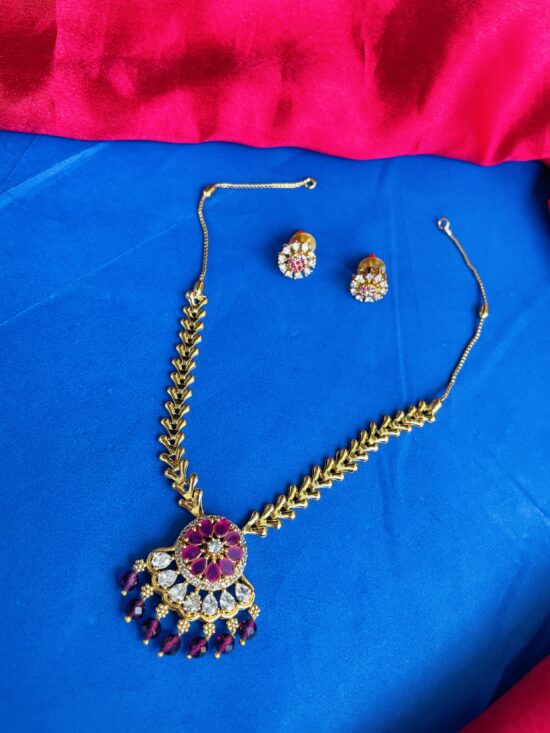 Short Necklace With Earrings AJP2025-409