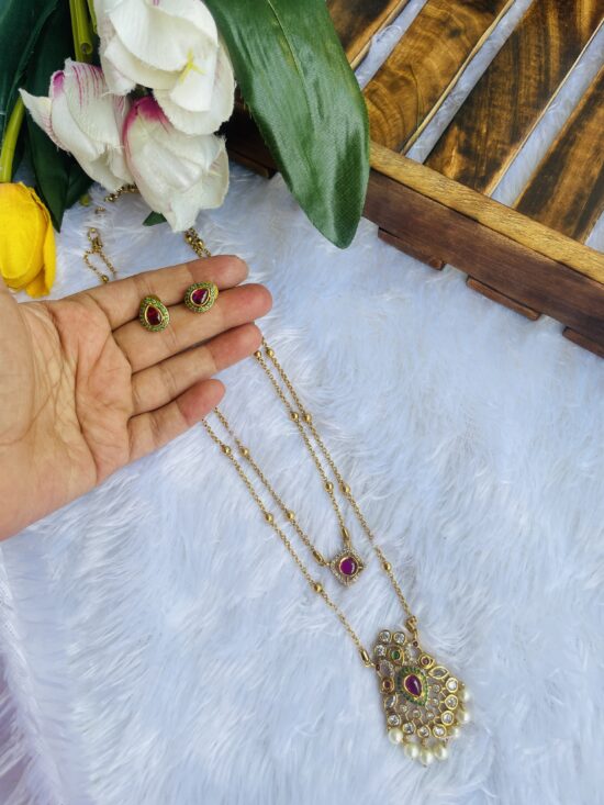 Chain Necklace With Earrings AJP2025-411