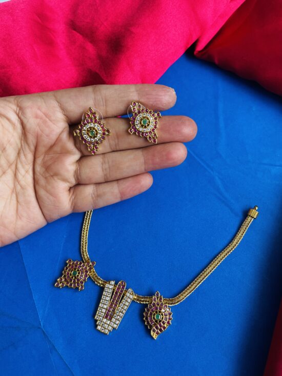 Simple Chain Necklace With Earrings AJP2025-410