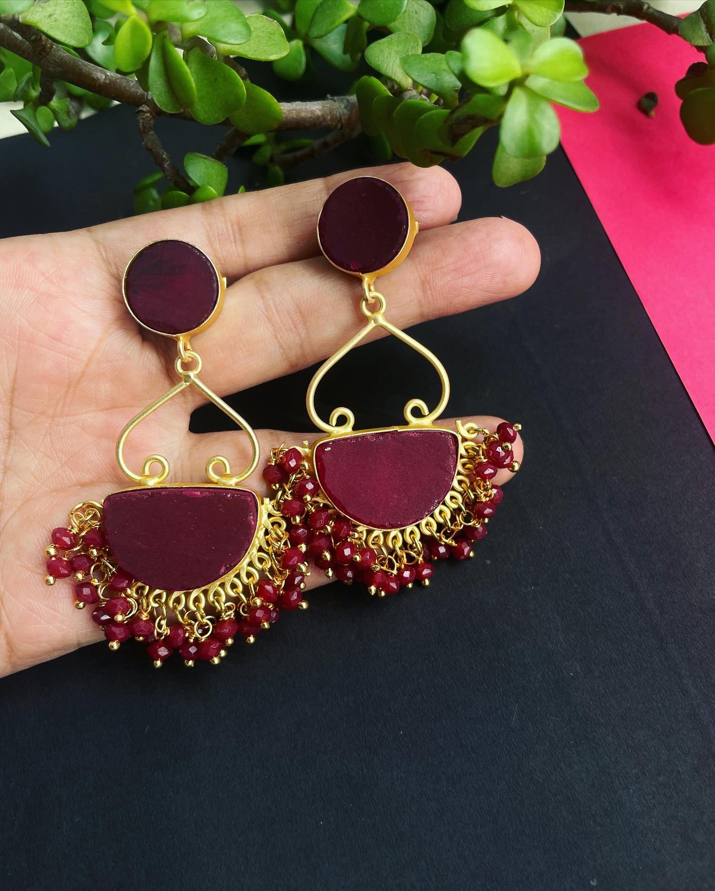 Super Classy Gold toned Earring AJP2023-195 - Image 2