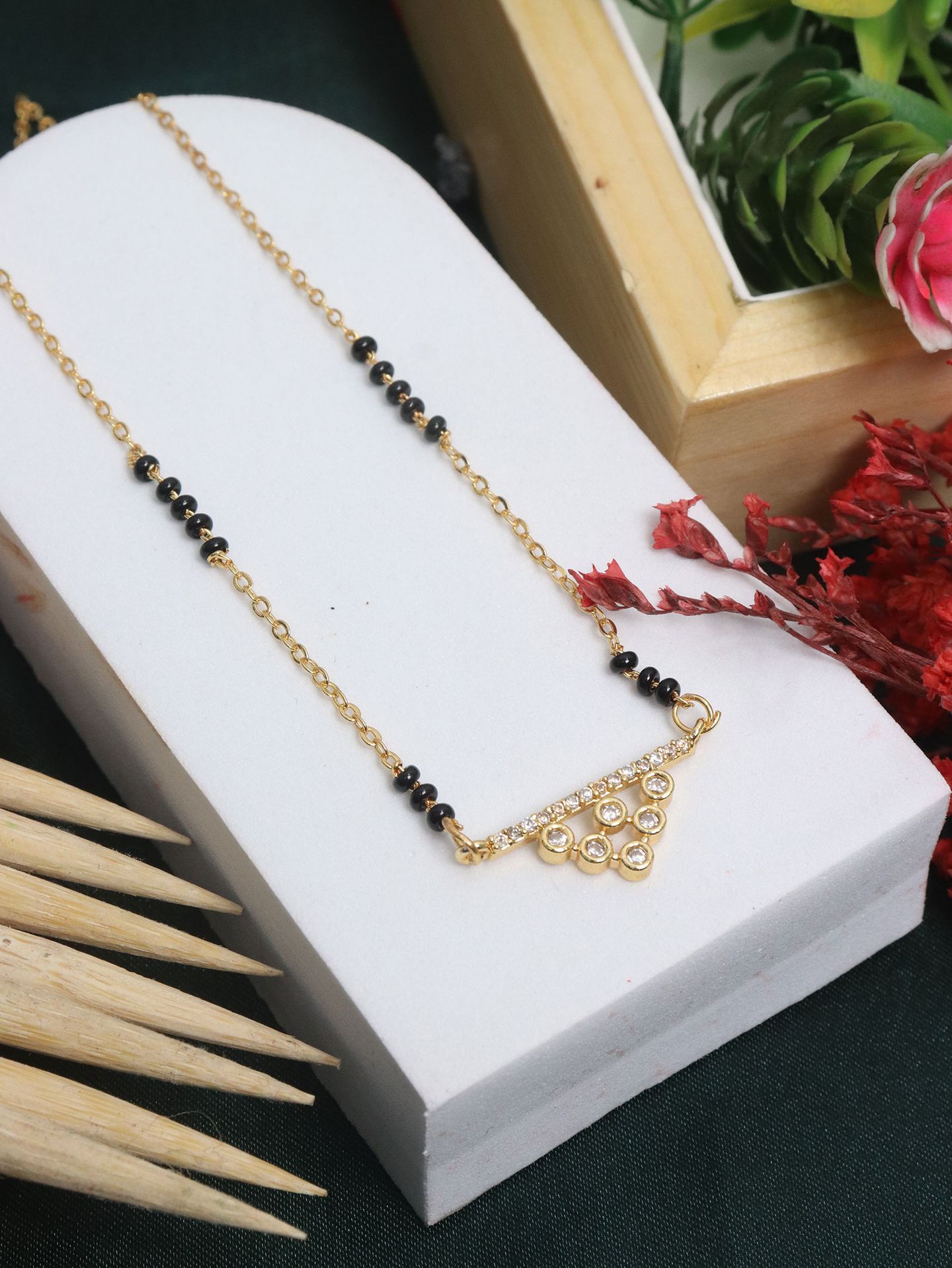 AD Stone Mangalsutra AJP2024-238 - Image 3
