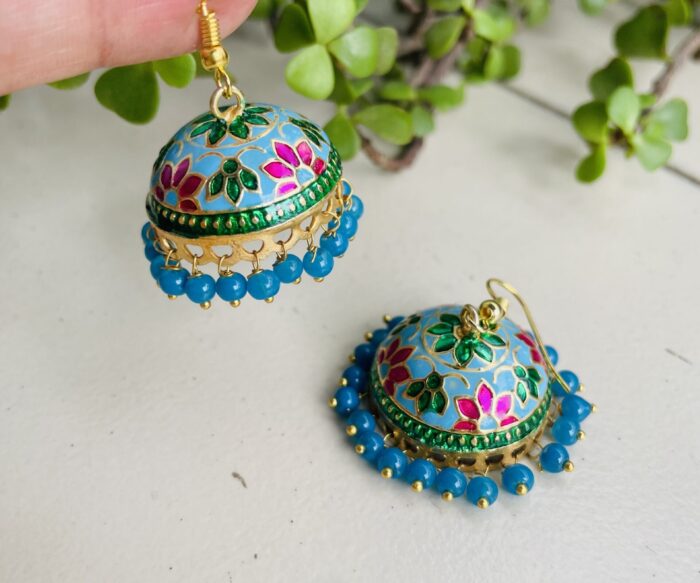 Medium Size Meenakari Jhumkas AJP2024-188