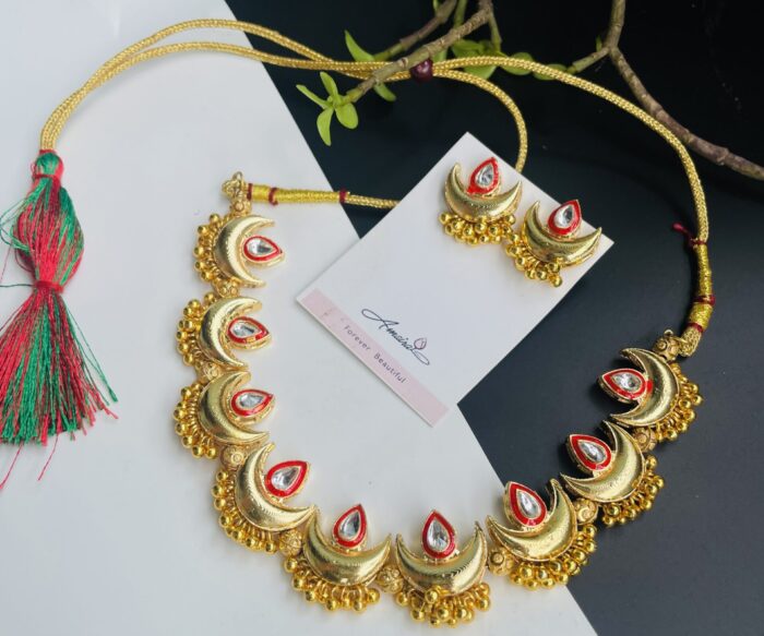 Sudha NecklacE With Earrings AJP2025-374