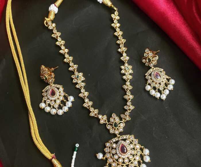 Simple AD Necklace With Earrings AJP2023-259