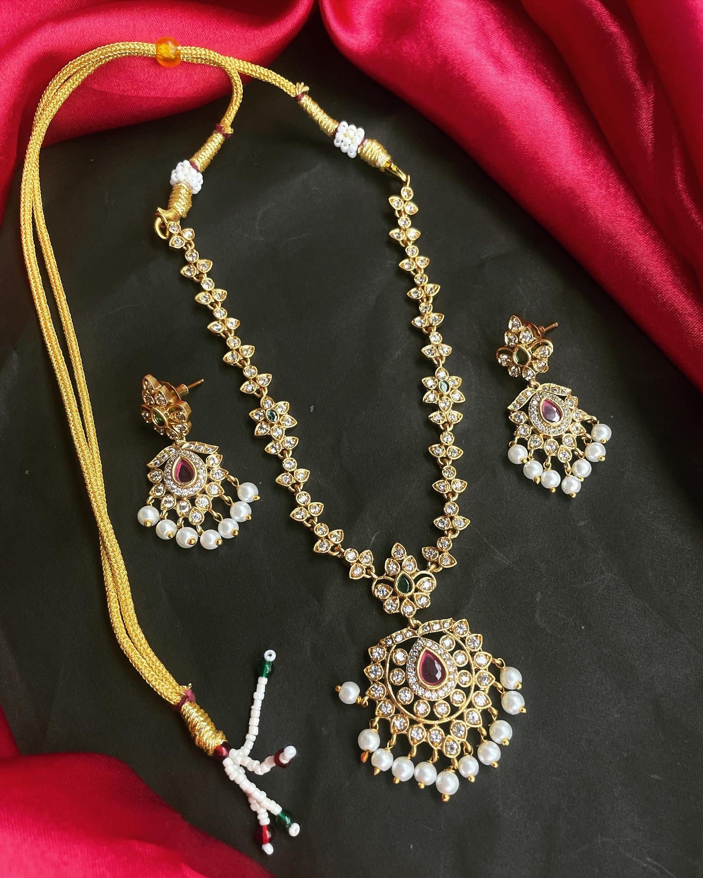 Simple AD Necklace With Earrings AJP2023-259