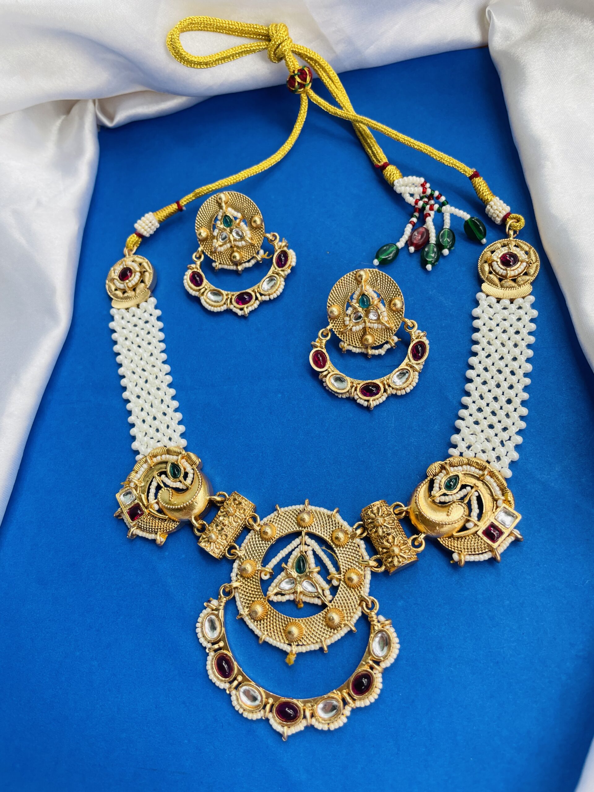 ZIJA Pearls Necklace With Earrings AJP2024-421 - Image 4