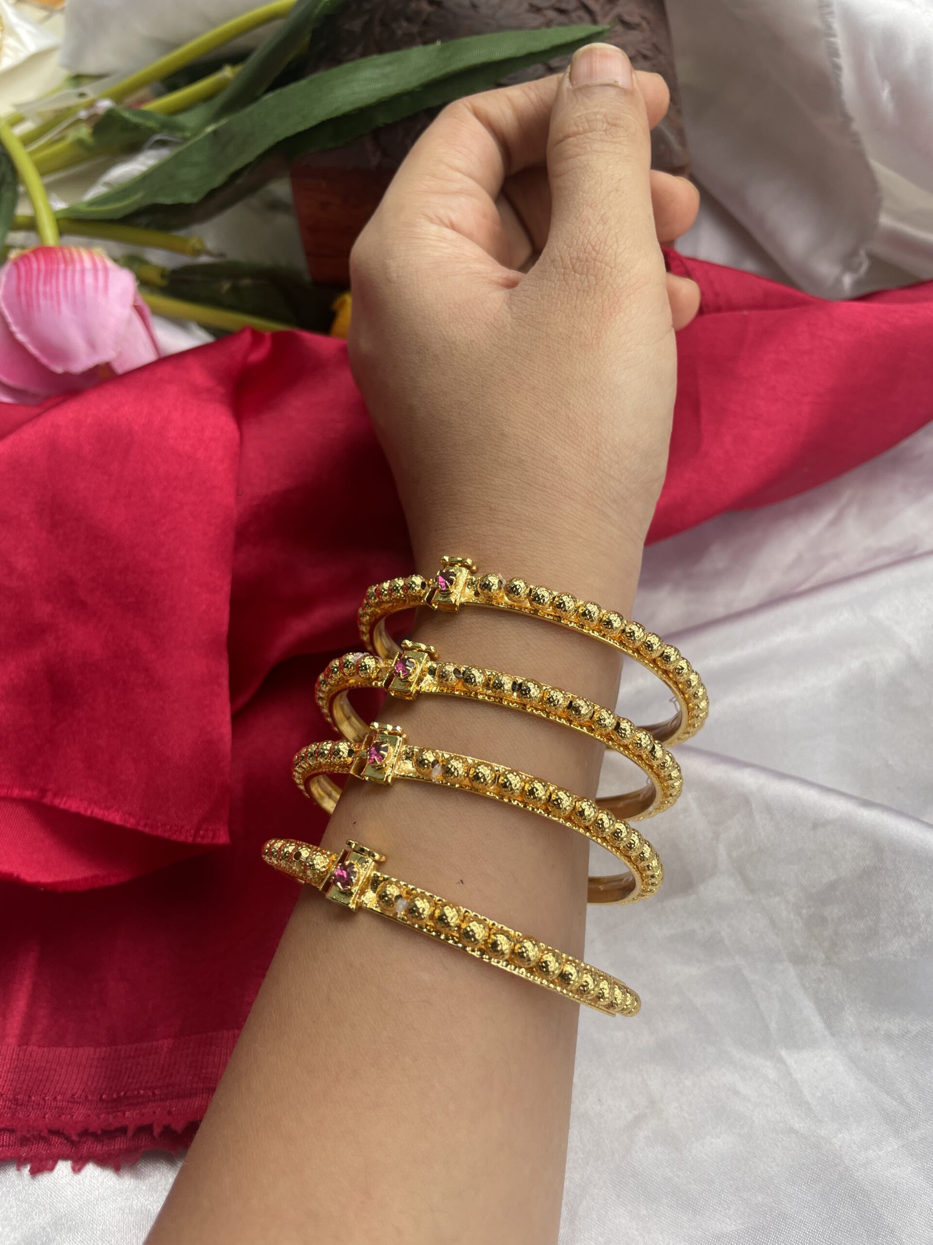 Rubby Bangles (Set of 4) AJP2025-305 - Image 3