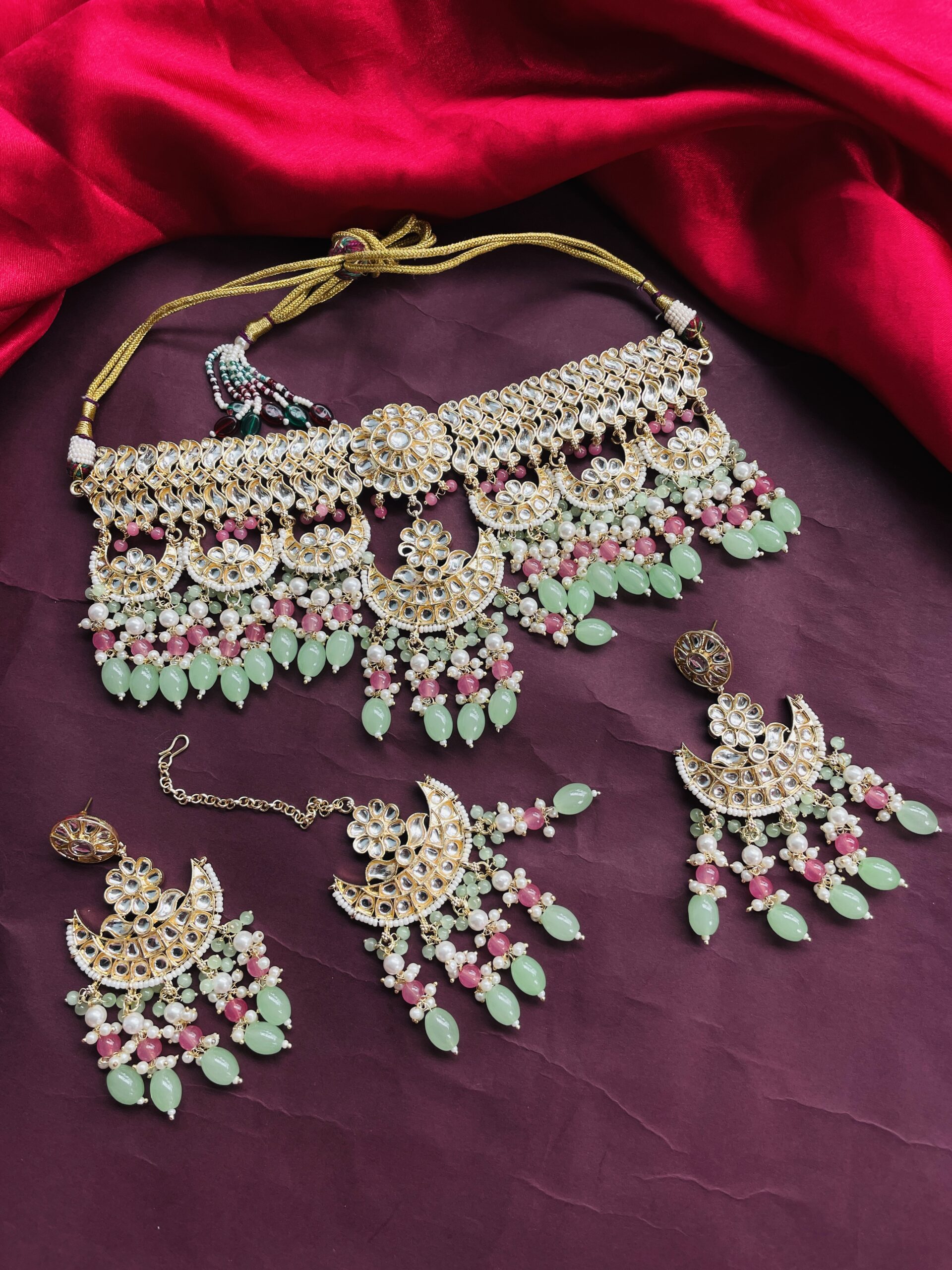 Rubina Necklace With Earrings AJP2024-431