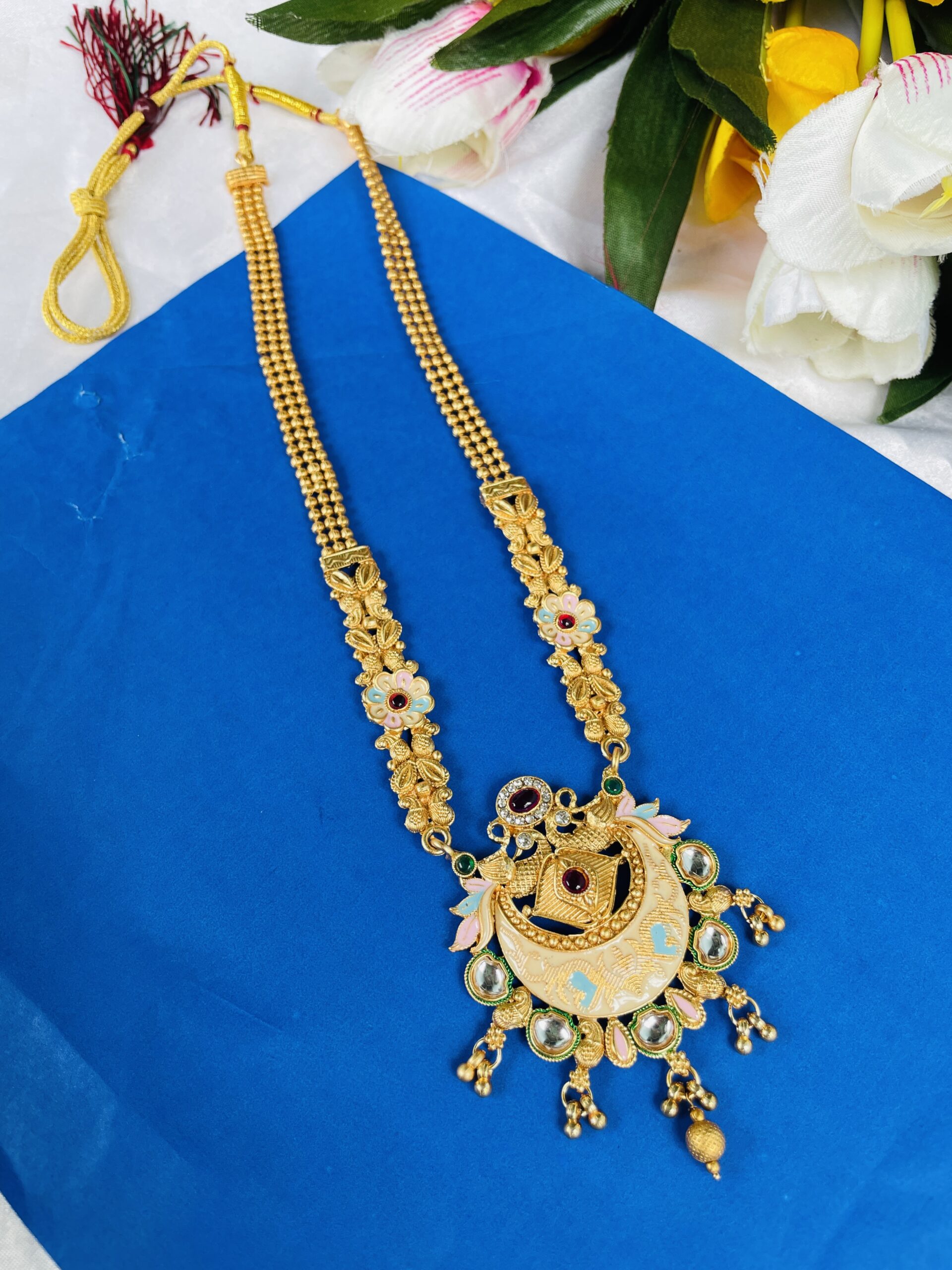 Pushpak Long Necklace AJP2024-223 - Image 2
