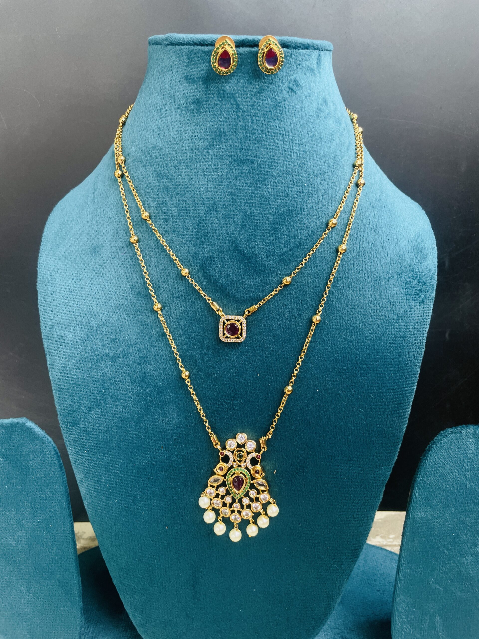 Chain Necklace With Earrings AJP2025-411