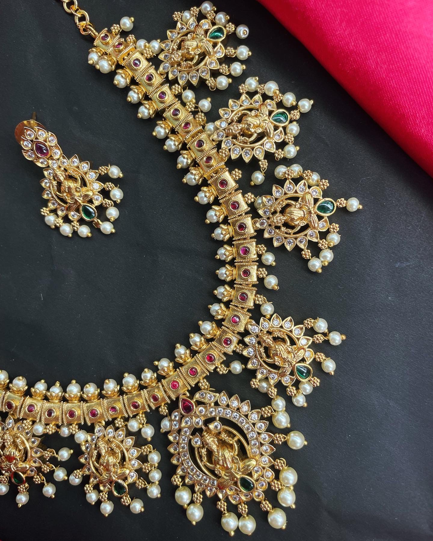 Guttapusalu Haram With Earrings AJP2023-256 - Image 2