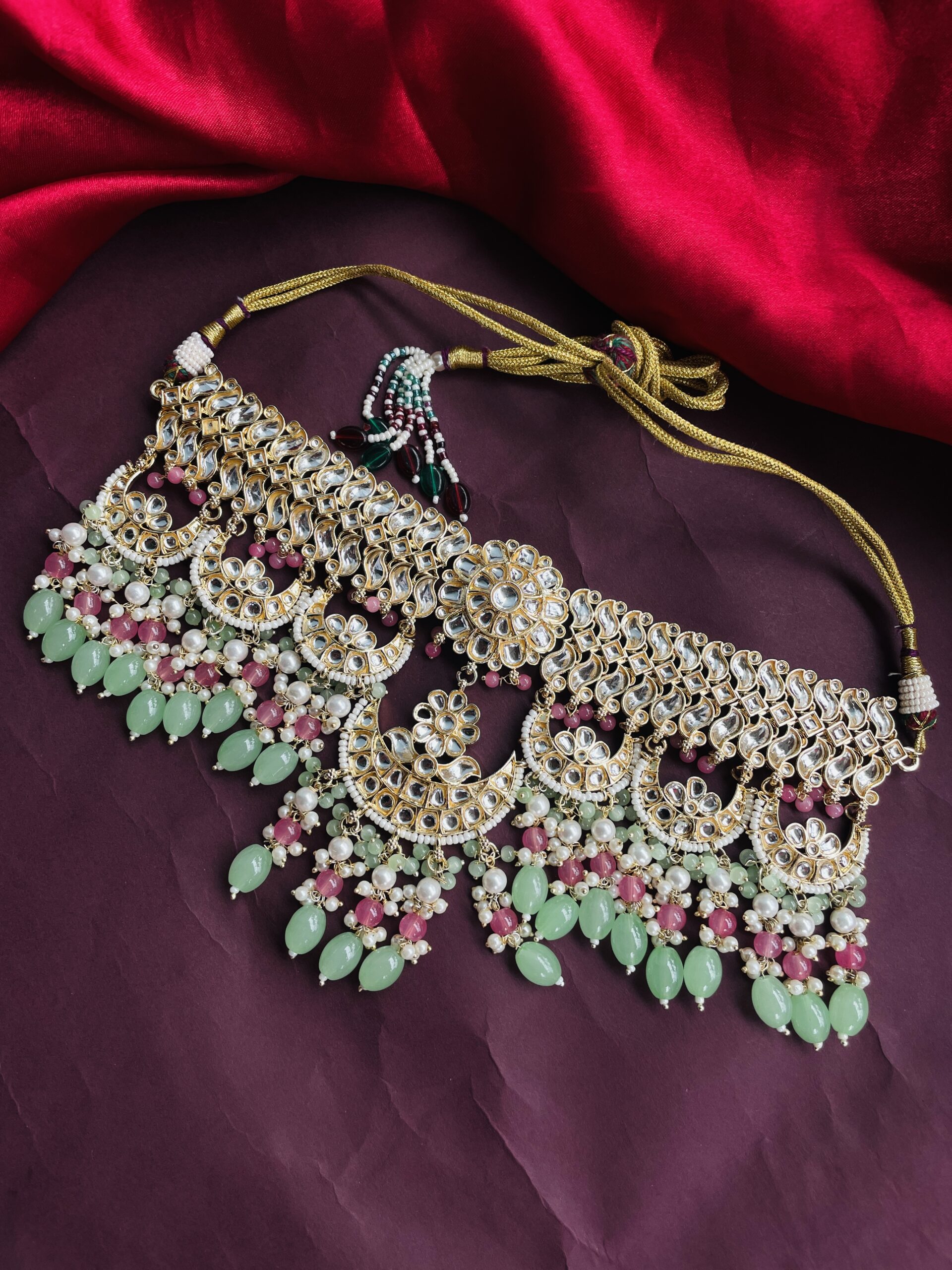 Rubina Necklace With Earrings AJP2024-431 - Image 2
