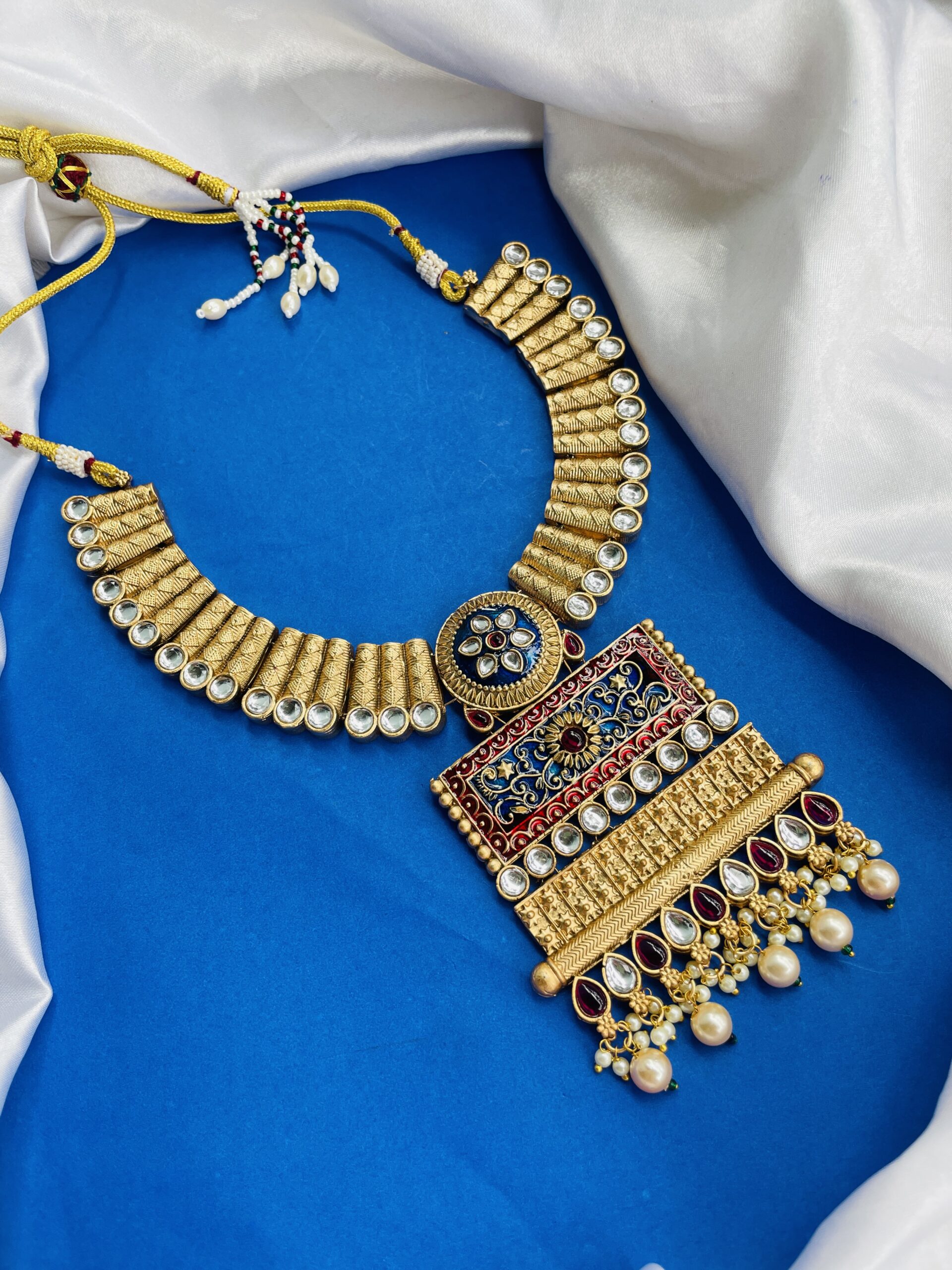 Royal Necklace With Earrings AJP2024-422 - Image 4