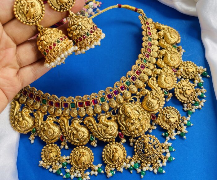 Bridal Necklace With Earrings AJP2024-349