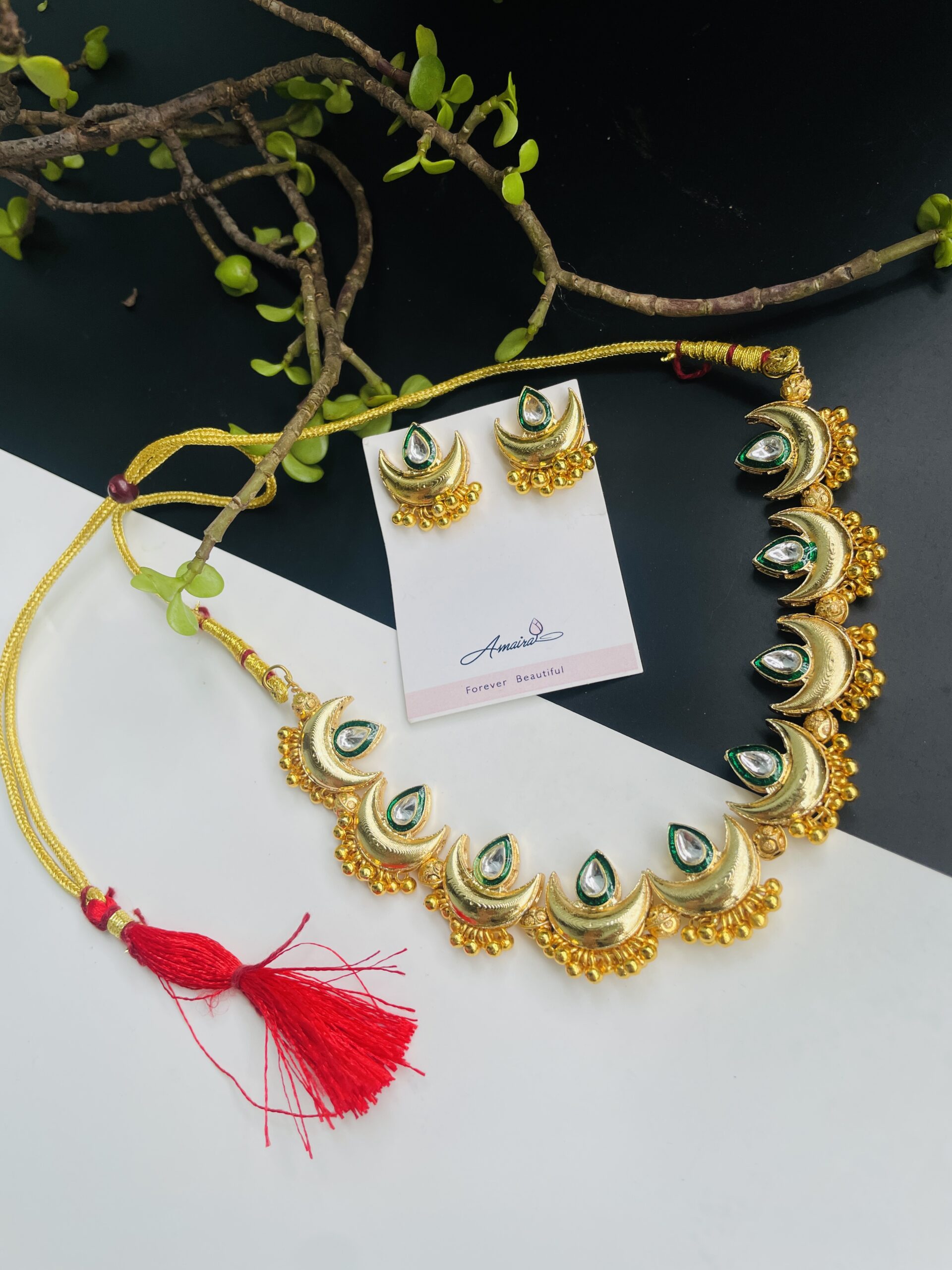 Prutha Necklace With Earrings AJP2025-373