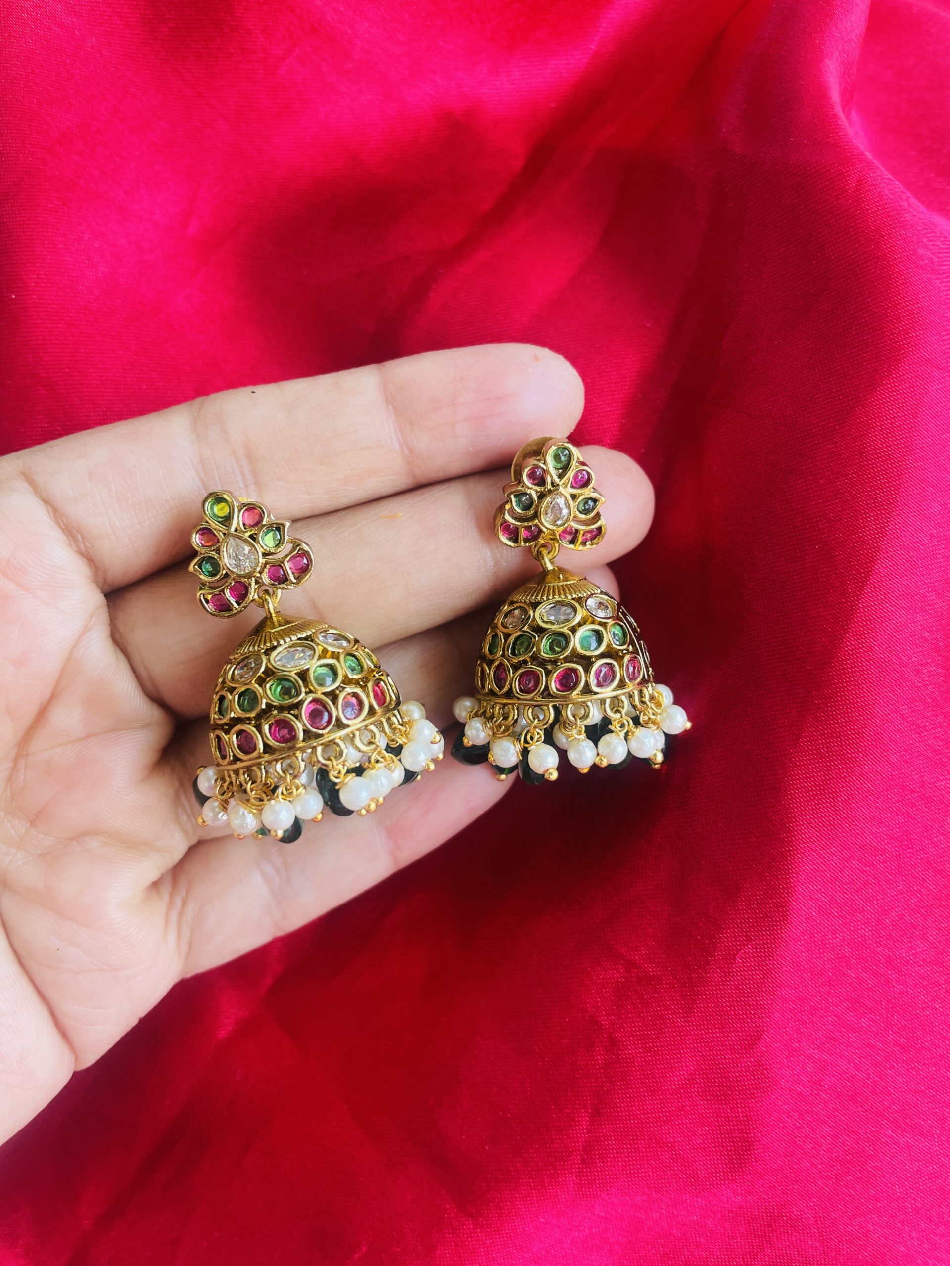 Kemp Stone Jhumkas AJP2026-03 - Image 4