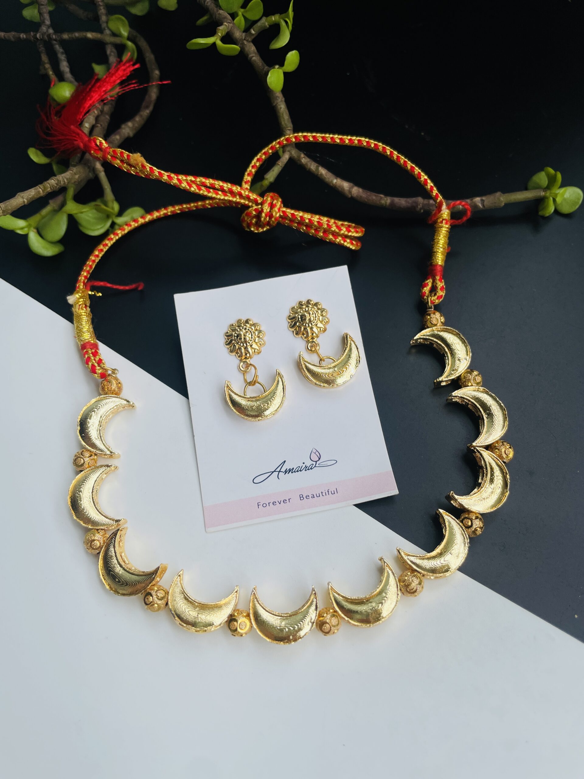 Chandrika Necklace With Earrings AJP2025-371 - Image 2