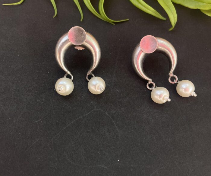 German Silver Oxidised Small Size Stud  AJP2023-76
