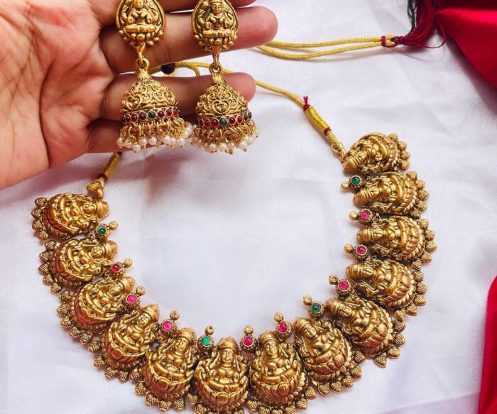 Lakshmi Necklace With Earrings AJP2023-264