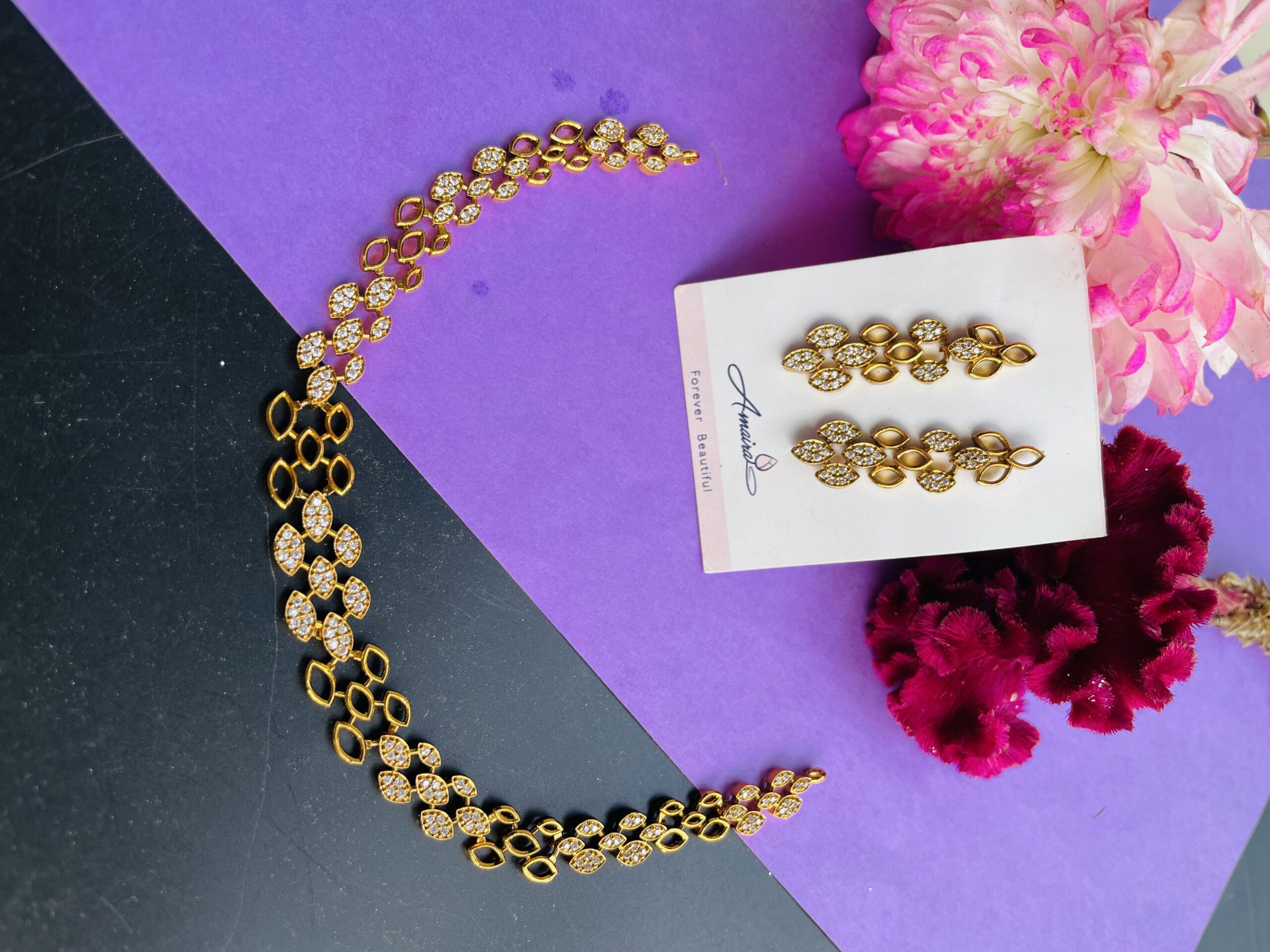 AD Stone Necklace With Earrings AJP2025-399 - Image 4
